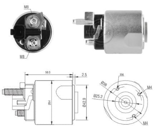 AUTOMATICO RELE MOTOR PARTIDA VALEO H-1 2.5 CRDI 08.. 12V  - ZM4498