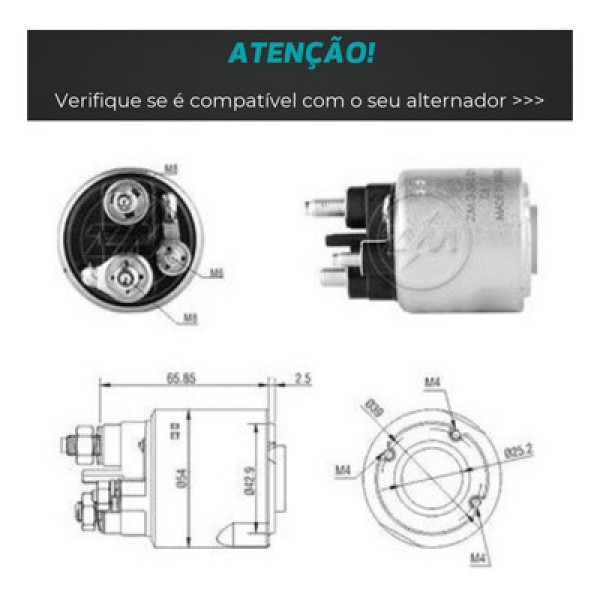 AUTOMATICO RELE MOTOR PARTIDA VALEO FUSION-FIESTA 12V - ZM3590