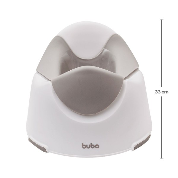 Encontraproduto.com.br - KIT TRONINHO E DEGRAU INFANTIL SANITÁRIO PINICO PRIVADINHA BEBE ANTIDERRAPANTE COM RECIPIENTE REMOVÍVEL BUBA Cor:Cinza