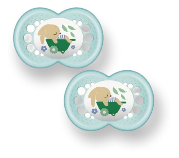Encontraproduto.com.br - CHUPETA MAM 6 MESES FASE 2 BICO SILICONE SKINSOFT EMBALAGEM DUPLA Cor:Rosa Keep Calm Tigre