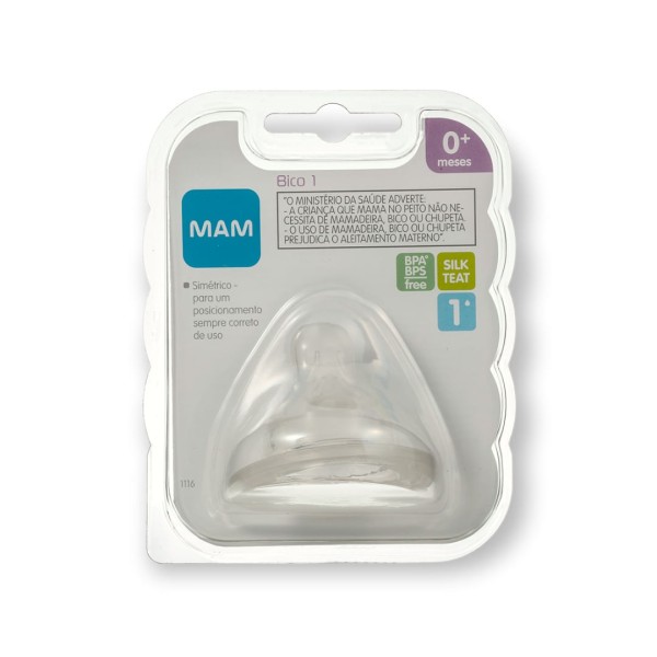 Encontraproduto.com.br - BICO MAMADEIRA COMPATIVEL COM TODAS MAMADEIRAS MAM SKINSOFT EMBALAGEM DUPLA Tamanho:Bico 1 0+ / Bico 2 2+