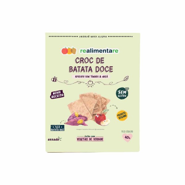 Encontraproduto.com.br - Biscoito Croc de Batata Doce Sem Glúten e Lactose 40g Realimentare