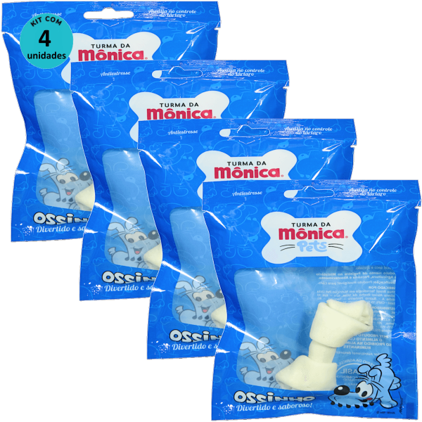 Osso Nó 3-4 Turma da Mônica Pets Contém 1 unidade Kit Com 4