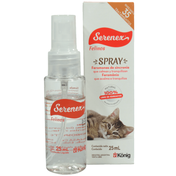 Encontraproduto.com.br - Serenex Spray 25ml Para Gatos Kit Com 4 unidades