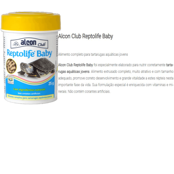 Encontraproduto.com.br - Alcon Club Reptolife Baby 25g Kit Com 5