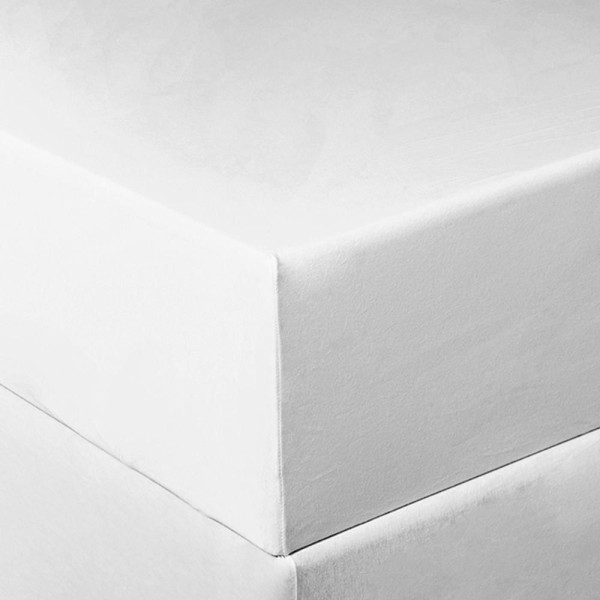 Encontraproduto.com.br - Lençol Tecebem Solteiro king Malha C/Elástico Liso Branco