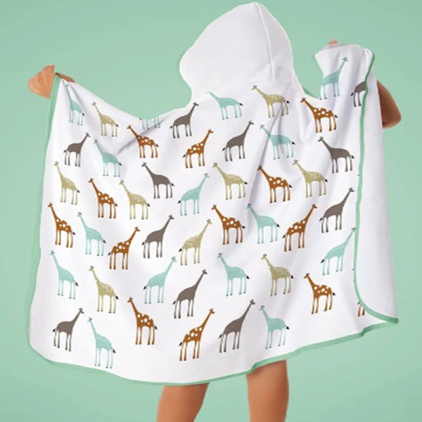 Encontraproduto.com.br - Toalha de Banho Baby Tecebem com Capuz Estampada Carinho 70cmx90cm Branco