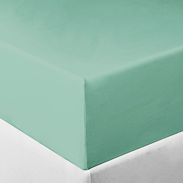 Encontraproduto.com.br - Lençol Tecebem King Malha C/ Elástico Liso 193mx203mx40cm Verde