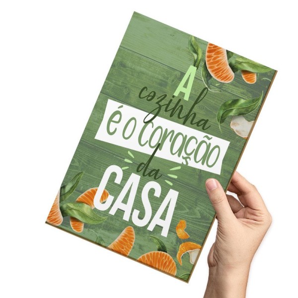 Encontraproduto.com.br - Kit 3 Quadros Decorativos para Cozinha Frases Casa Tempero Vida Amor