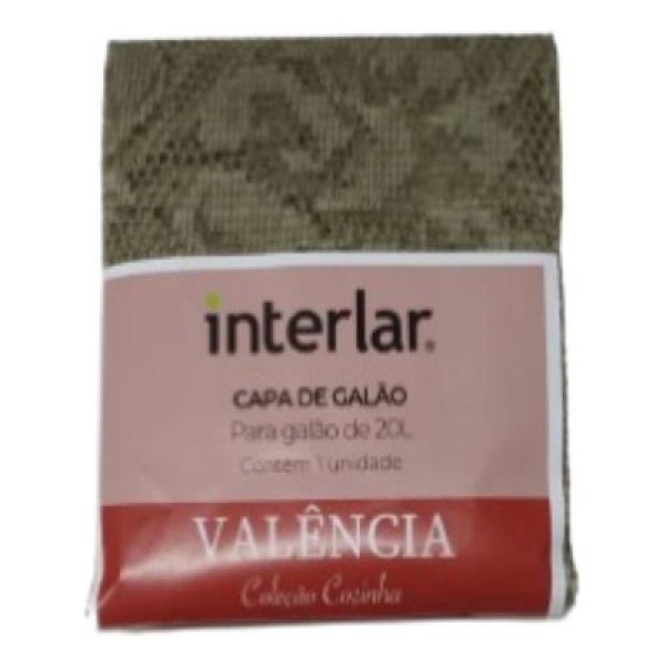 Encontraproduto.com.br - Capa de Galão de Agua Interlar Em Renda Valência 20 Litros Desert
