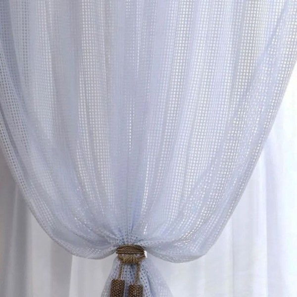 Encontraproduto.com.br - Cortina Interlar de Renda Classica para Sala/Quarto Com Forro 3,00m x 1,80m Pantalla Branca