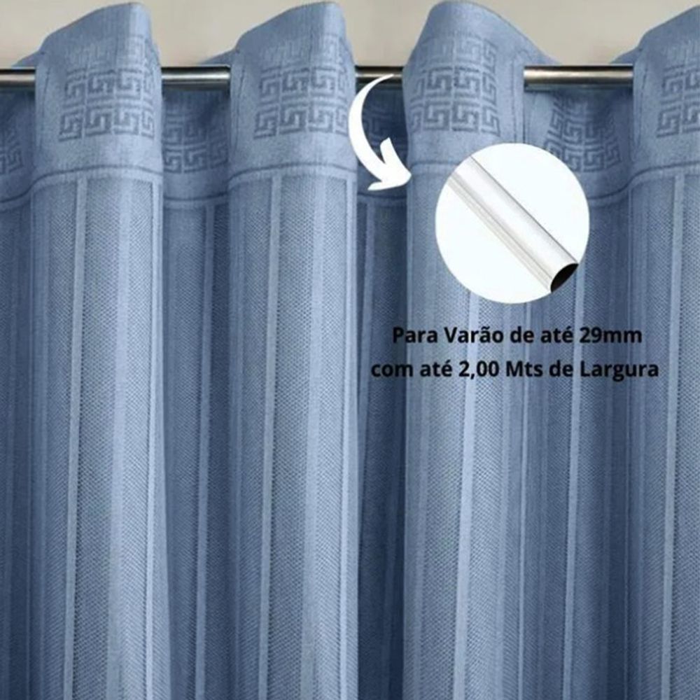 Encontraproduto.com.br - Cortina Interlar de Renda Classica para Sala/Quarto Com Forro 3,00m x 1,80m Olimpia Capri
