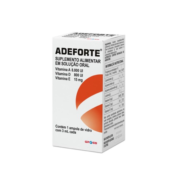 Encontraproduto.com.br - Adeforte Solução Oral Com 1 Ampola De 3ml