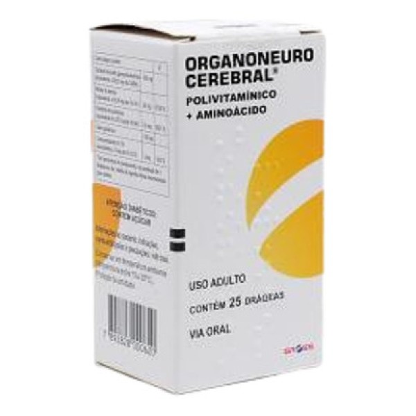 Encontraproduto.com.br - Organoneuro Cerebral Com 25 Drágeas
