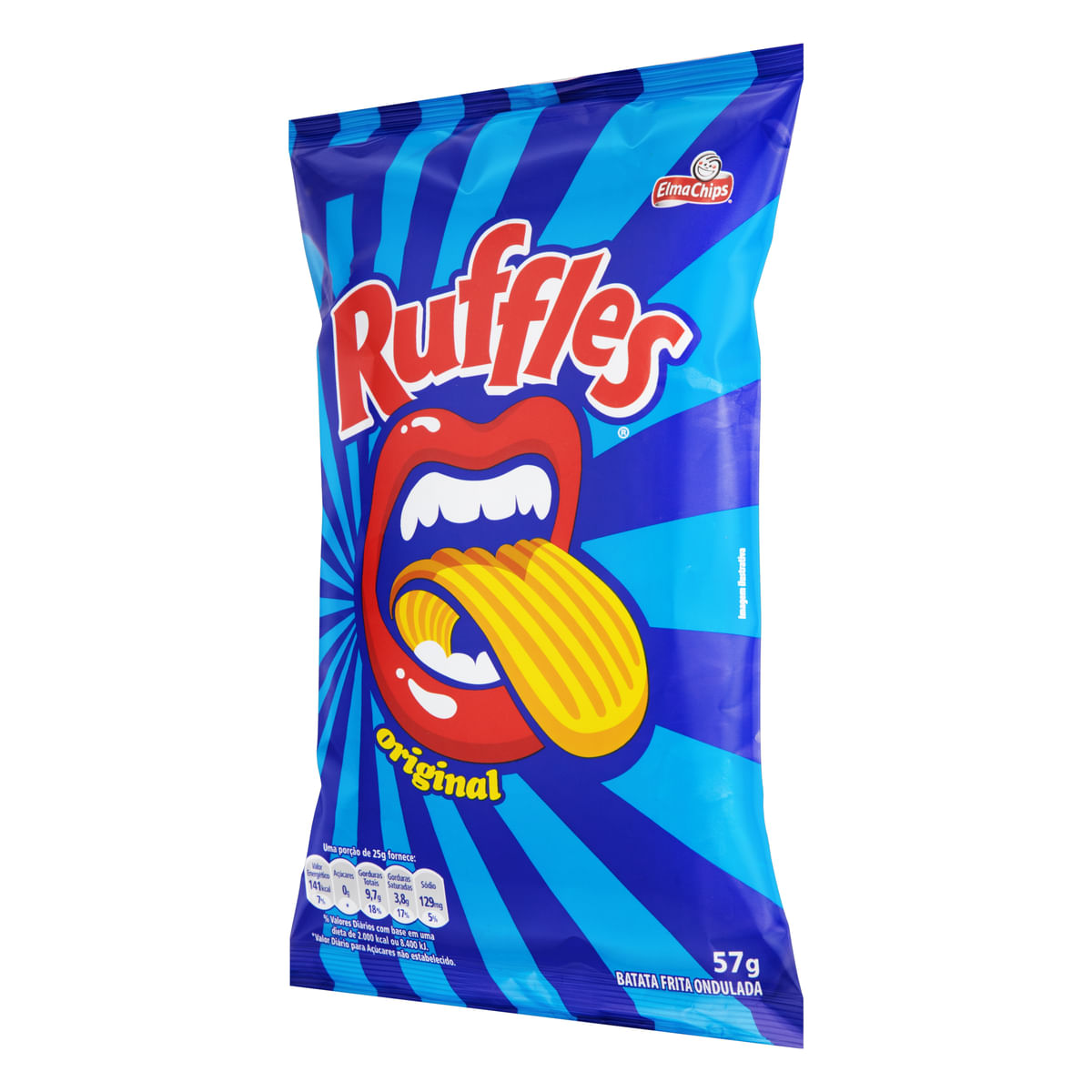 Encontraproduto.com.br - Batata Frita Ondulada Original Elma Chips Ruffles Pacote 57g