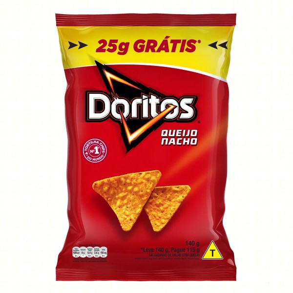 Encontraproduto.com.br - Salgadinhos Doritos Queijo Nacho Lv140g Pg115g