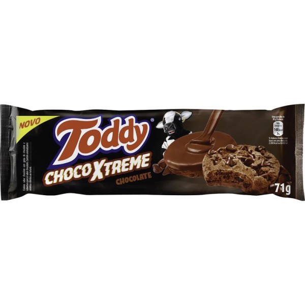 Biscoito Cookies Toddy Chocoxtreme Pacote com 71g