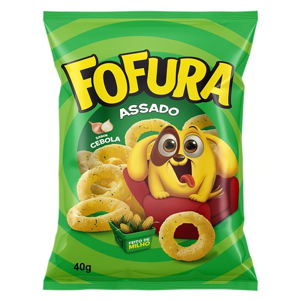 Encontraproduto.com.br - Salgadinho Lucky Fofura Cebola Pacote com 40g