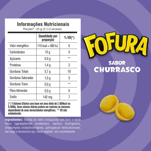 Encontraproduto.com.br - Salgadinho Fofura Jr Churrasco 40G