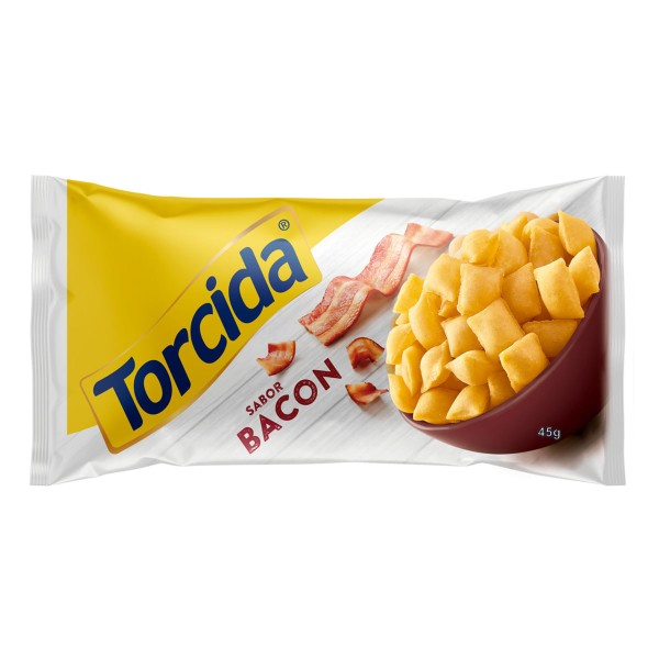 Encontraproduto.com.br - Salgadinho Lucky Torcida Bacon Pacote com 45g