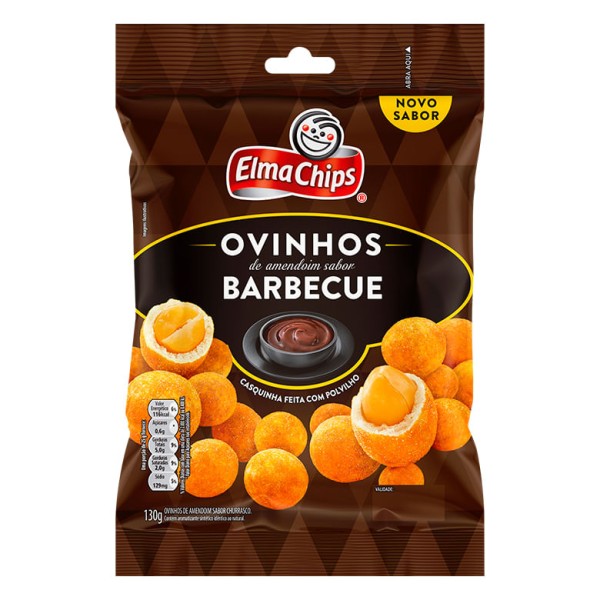 Encontraproduto.com.br - Amendoim Ovinho Elma Chips Sabor Barbecue Embalagem 130g