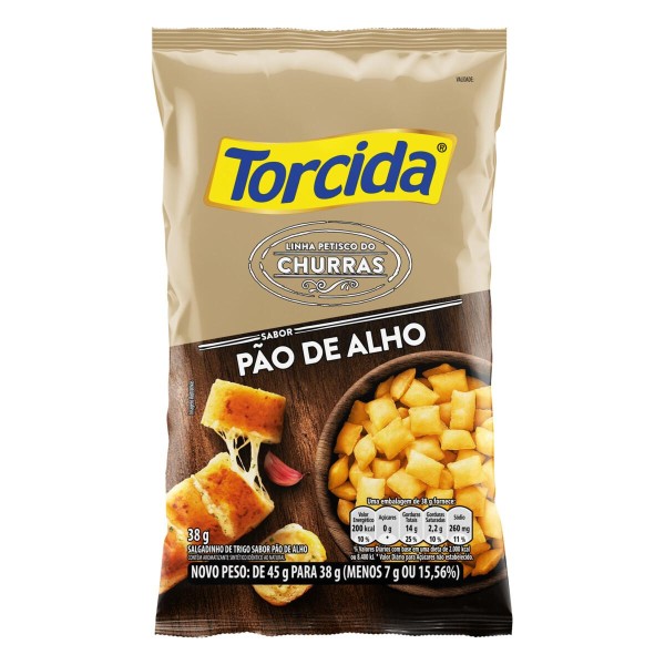 Encontraproduto.com.br - Salgadinho de Trigo Sabor Pão de Alho Torcida Churras 38g