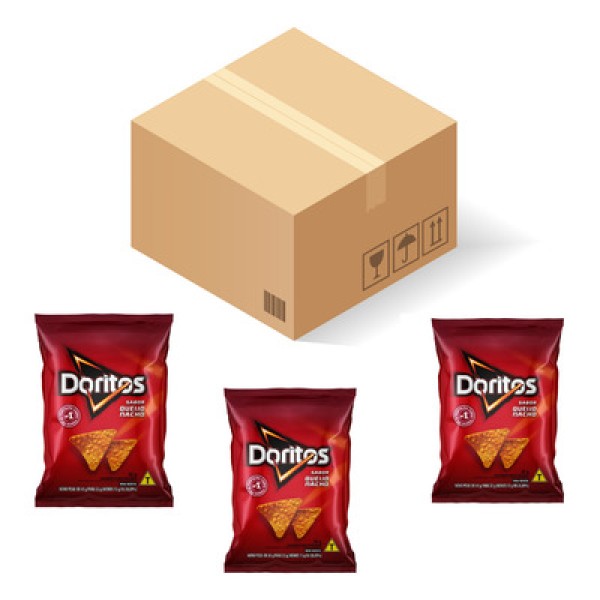 Kit C/ 30 Doritos 32g Mini Pacotinhos Sabor Queijo Nacho