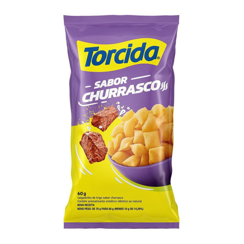 Encontraproduto.com.br - Salgadinho Lucky Torcida Churrasco Pacote com 60g
