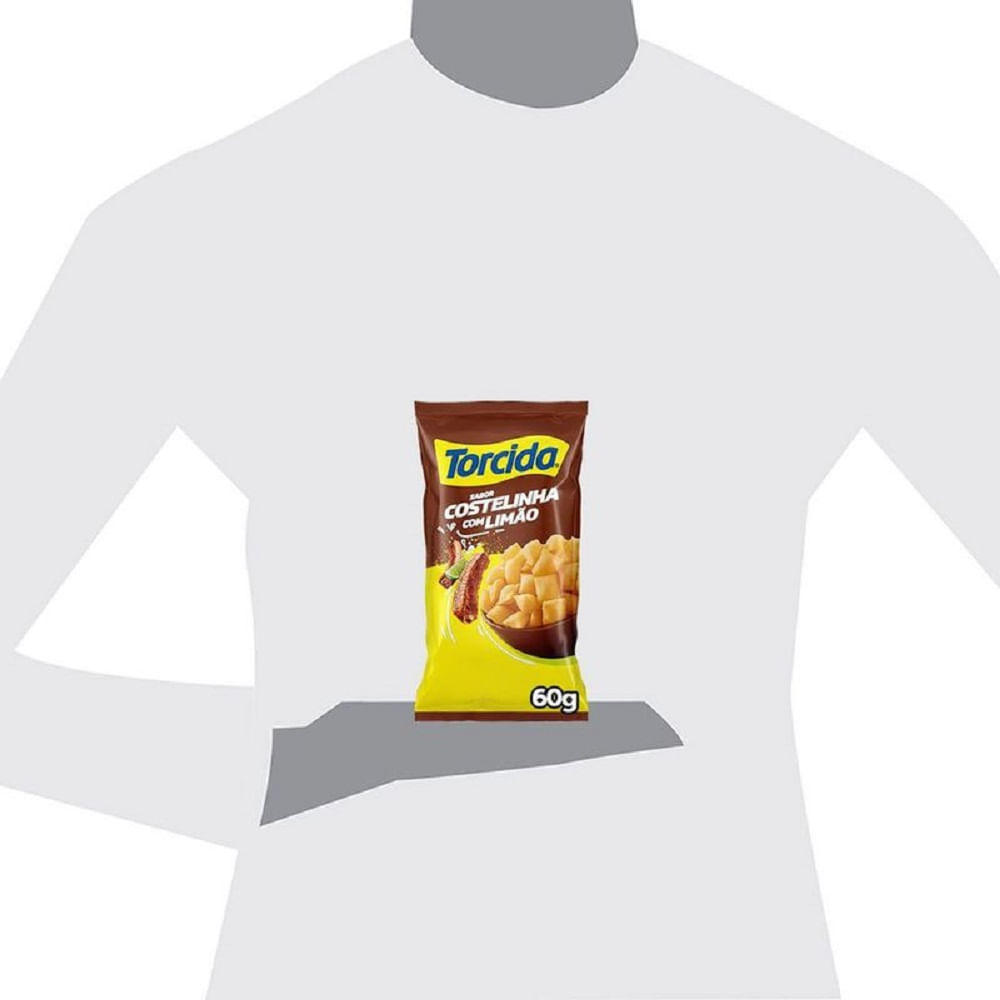Encontraproduto.com.br - Salgadinho Lucky Torcida Costelinha com limão Pacote com 60g