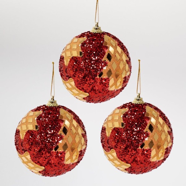 Encontraproduto.com.br - Kit 24 Enfeite Bolas Natalina árvore Natal Estrela Artesanal