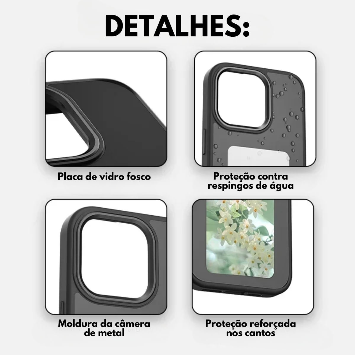 Encontraproduto.com.br - Capa Smart Display E-Ink NFC DIY Para Iphone 13 14 15 ProMax