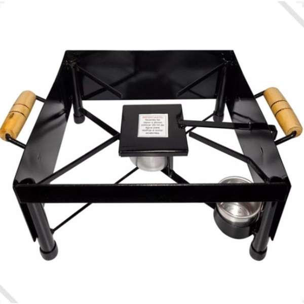 Encontraproduto.com.br - Churrasqueira Fogareiro A álcool Chapa Ferro Multi P- Mesa7