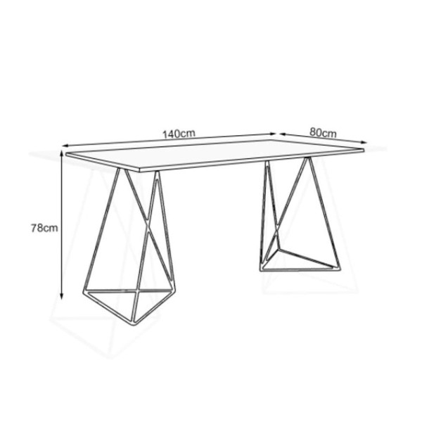 Encontraproduto.com.br - Mesa Escritório Escrivaninha Bela Vista Cobre E Tampo Preto