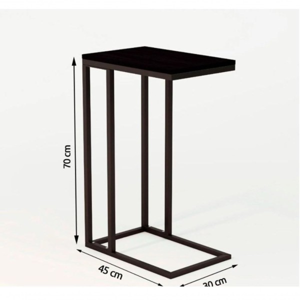 Encontraproduto.com.br - Mesa Lateral Encaixe Apoio Elena Branco Tampo Vidro