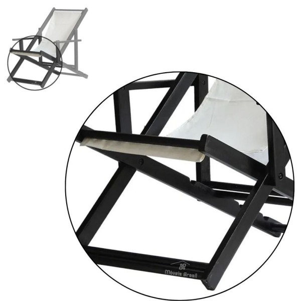 Encontraproduto.com.br - Kit 2 Espreguiçadeiras Dobrável Black Cb-mandala