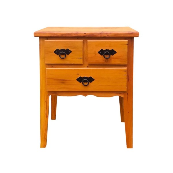 Encontraproduto.com.br - Mesa Cabeceira 50 Cm 1 Gaveta Madeira Maciça Natural