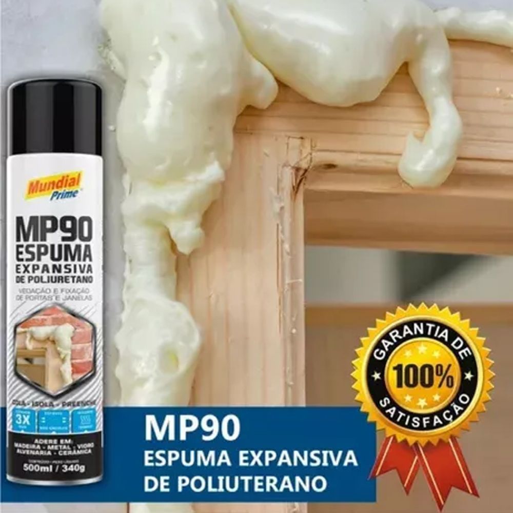 Encontraproduto.com.br - Kit Espuma Expansiva De Poliuretano Mp90 500ml 4 Unidades
