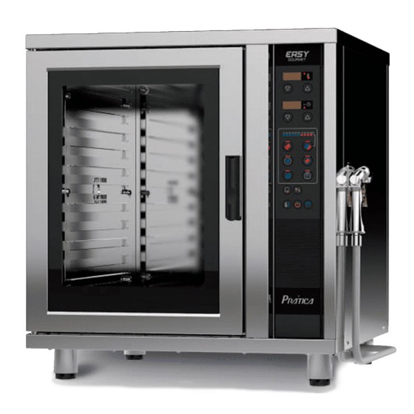 Forno Elétrico Combinado Easy Gourmet - 5 GNs Armazena até 500 Receitas - Aço Inox - Prática Klimaquip