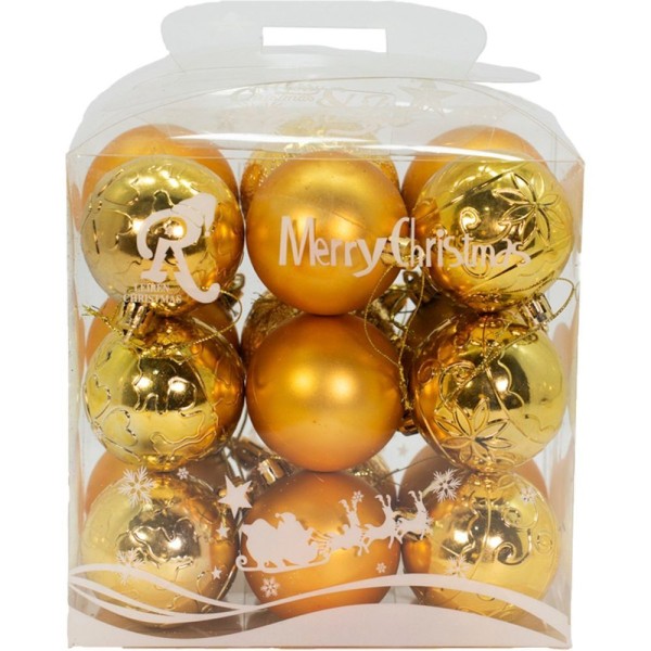 Kit 18 Bolas árvore De Natal Maleta Decoração Natalina 55mm
