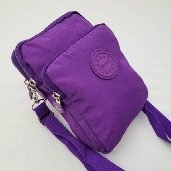 Encontraproduto.com.br - Mini Bolsa Transversal Shoulder Bag Lateral Pochete Pequena Necessaire Cor:roxo