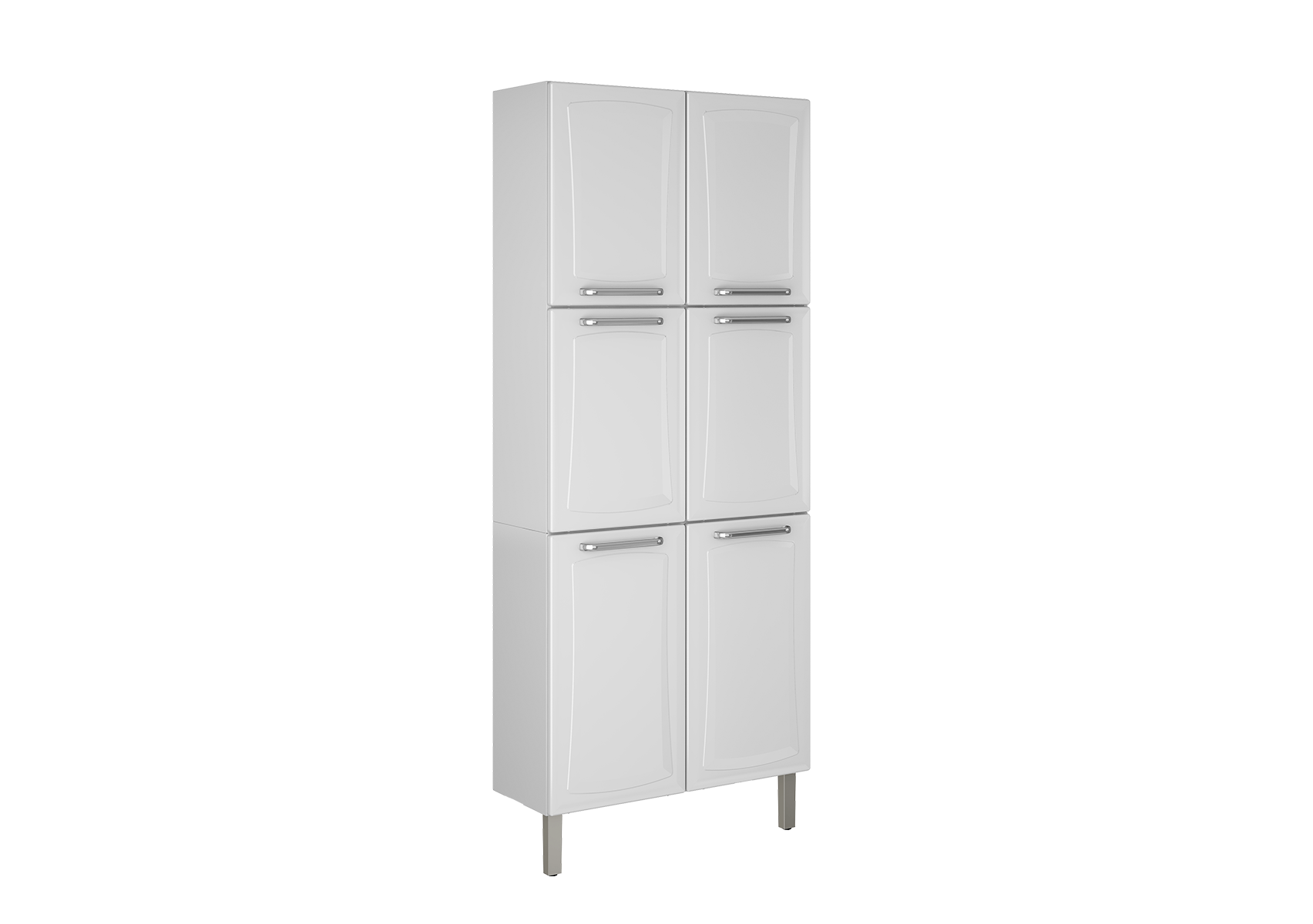 Encontraproduto.com.br - Paneleiro Itatiaia Duplo em Aço Branco 6 Portas Tarsila