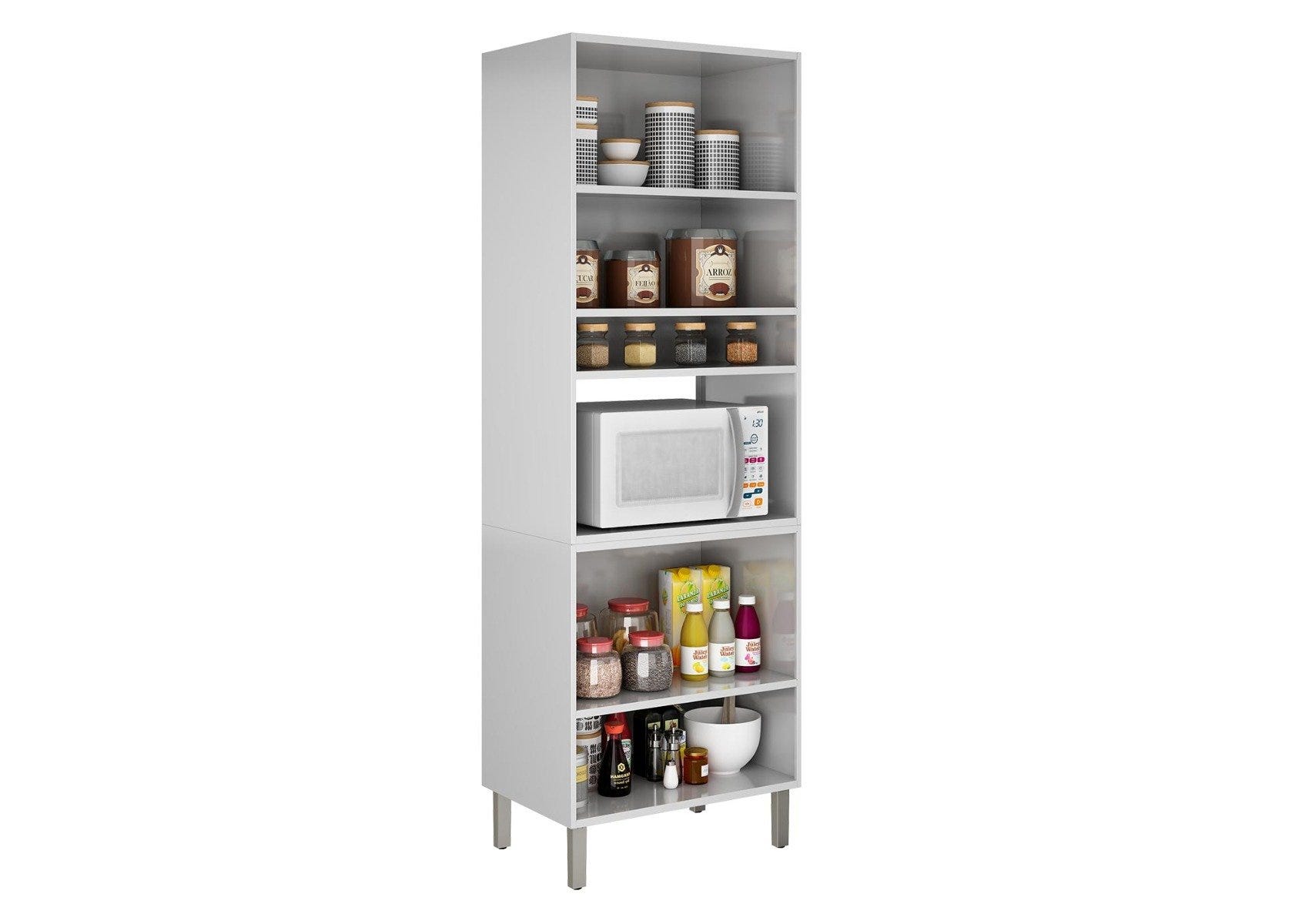 Encontraproduto.com.br - Paneleiro Itatiaia Duplo com espaço para forno em Aço. Branco 4 Portas Tarsila