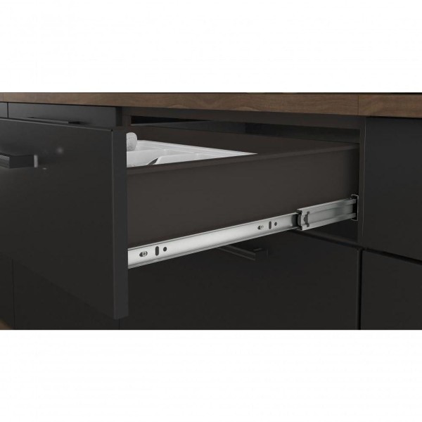 Encontraproduto.com.br - Balcão de Cozinha Itatiaia em Aço 2 Portas e 2 Gavetas Preto Exclusive