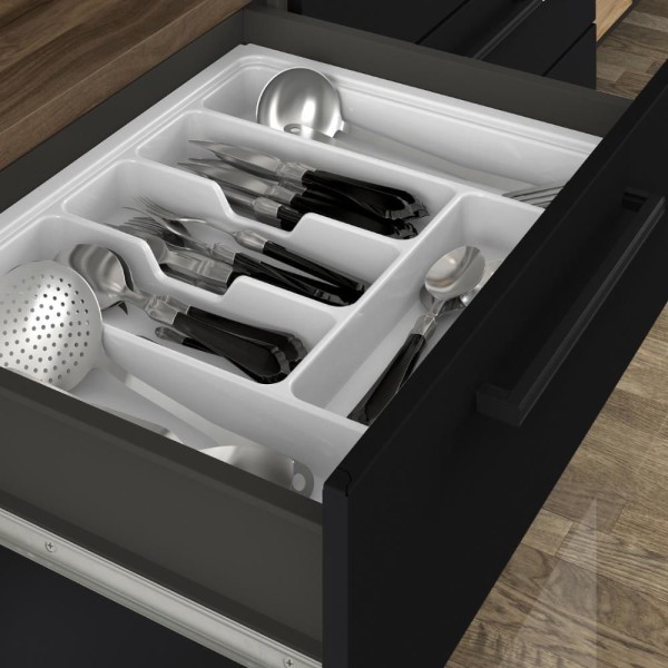 Encontraproduto.com.br - Balcão de Cozinha Itatiaia em Aço 2 Portas e 2 Gavetas Preto Exclusive