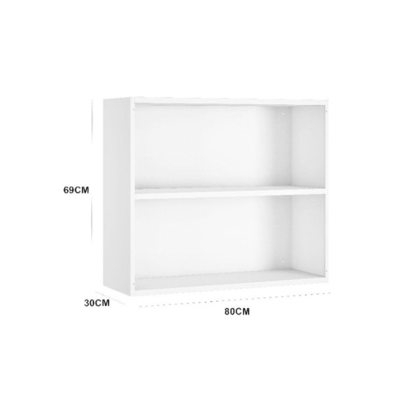 Encontraproduto.com.br - Armário Aéreo de Cozinha Branco 2 Portas Alto Exclusive