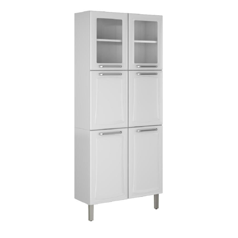 Paneleiro em Aço Tarsila Itatiaia 6 Portas e Vidro IPLDV-70 - Branco