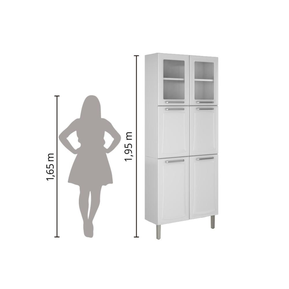 Encontraproduto.com.br - Paneleiro em Aço Tarsila Itatiaia 6 Portas e Vidro IPLDV-70 - Branco