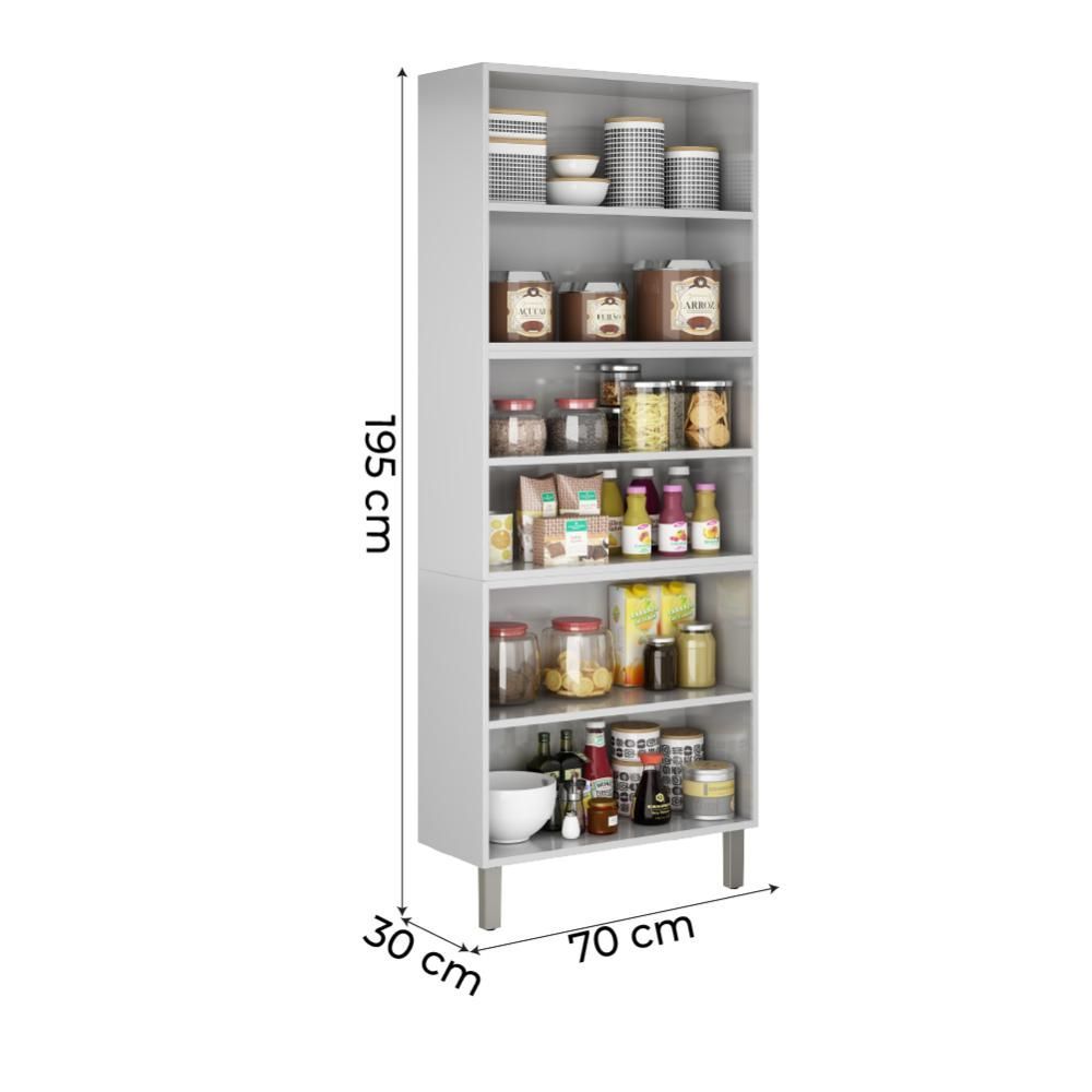 Encontraproduto.com.br - Paneleiro em Aço Tarsila Itatiaia 6 Portas e Vidro IPLDV-70 - Branco
