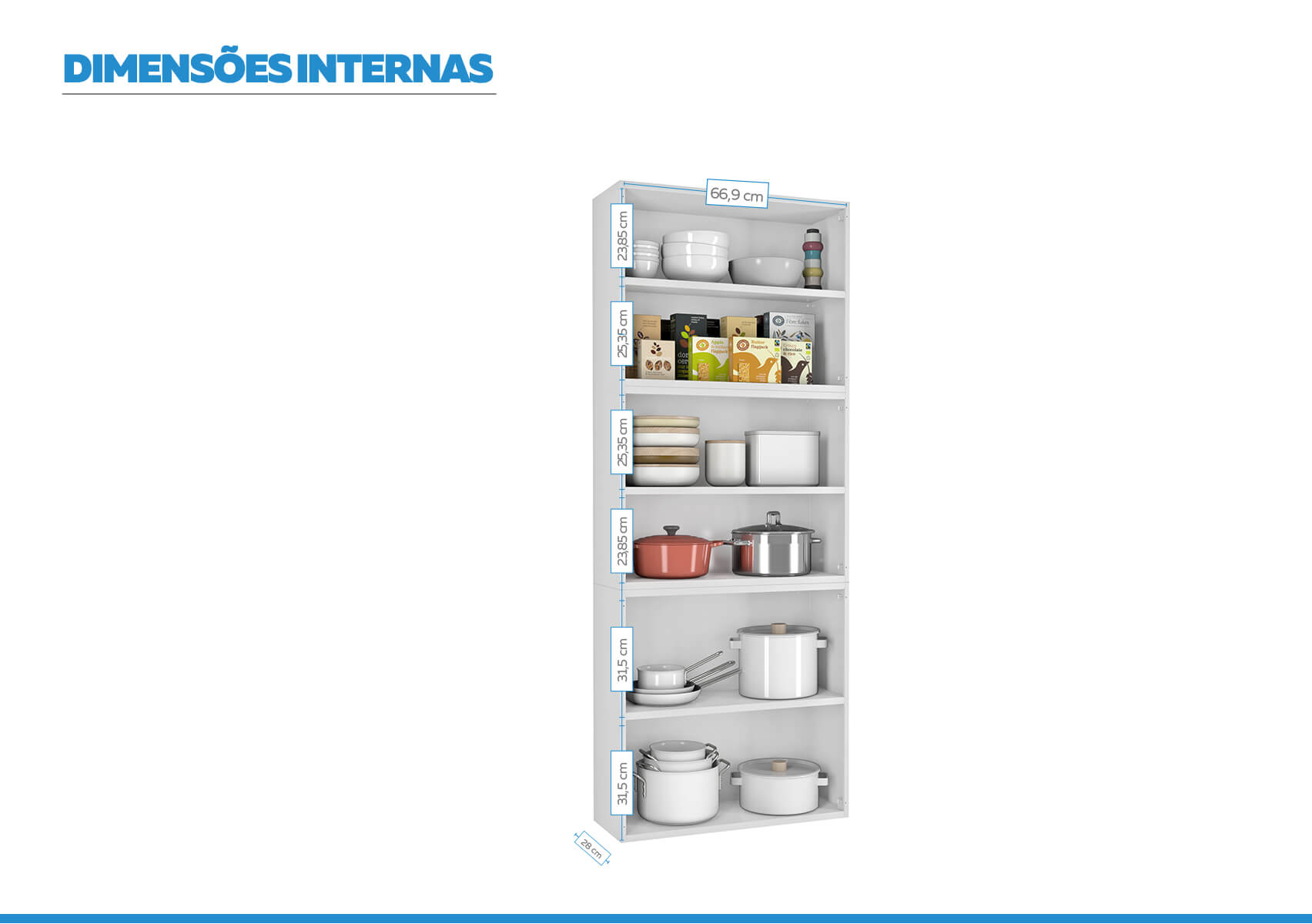 Encontraproduto.com.br - Paneleiro Itatiaia Duplo Max c/ Vidro em Aço Branco c/ Preto 6 Portas Luce