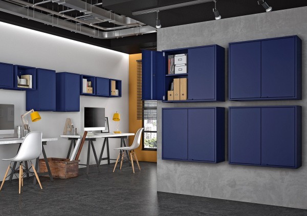 Encontraproduto.com.br - Armário Aéreo Multiúso Itatiaia Smart - 1 Porta - Azul Matte